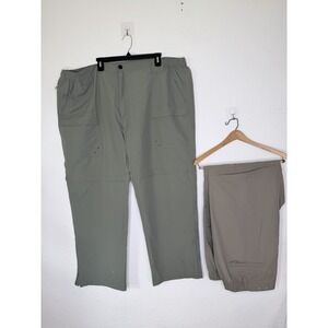 Lot of 2 Bass‎ Pro Convertible Pants Mens Size 3XL/30 Fishing Khaki Cargo Hiking
